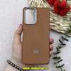 قاب گوشی Redmi Note 10 Pro 4G / Redmi Note 10 Pro Max شیائومی لدر دیزاین SOFT Lether Design سیلیکونی طرح چرم قهوه ای کد 80858