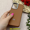 قاب گوشی Redmi Note 11S شیائومی لدر دیزاین SOFT Lether Design سیلیکونی طرح چرم قهوه ای کد 80870