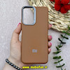 قاب گوشی Redmi Note 11S شیائومی لدر دیزاین SOFT Lether Design سیلیکونی طرح چرم قهوه ای کد 80870