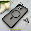 قاب گوشی iPhone 11 Pro Max آیفون متال کیس Metal اورجینال CASE PRO طرح پشت طلق مات دور سیلیکونی استندشو فلزی مگ سیف دار محافظ لنزدار رینگی مشکی کد E21-81461