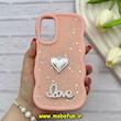 قاب گوشی Galaxy A15 سامسونگ سیلیکونی Solid منحنی قلبی Love رزینی برجسته گلبهی کد 81252