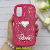قاب گوشی Galaxy A34 سامسونگ سیلیکونی Solid منحنی قلبی Love رزینی برجسته سرخابی کد 81270