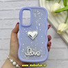 قاب گوشی Galaxy A35 سامسونگ سیلیکونی Solid منحنی قلبی Love رزینی برجسته یاسی کد 81271