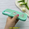 قاب گوشی Galaxy A35 سامسونگ سیلیکونی Solid منحنی قلبی Love رزینی برجسته سبزآبی کد 81272
