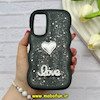 قاب گوشی Galaxy A35 سامسونگ سیلیکونی Solid منحنی قلبی Love رزینی برجسته مشکی کد 81273