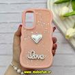 قاب گوشی Galaxy A35 سامسونگ سیلیکونی Solid منحنی قلبی Love رزینی برجسته گلبهی کد 81274
