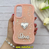 قاب گوشی Galaxy A55 سامسونگ سیلیکونی Solid منحنی قلبی Love رزینی برجسته گلبهی کد 81282