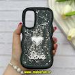 قاب گوشی Galaxy A55 سامسونگ سیلیکونی Solid منحنی قلبی Love رزینی برجسته مشکی کد 81283