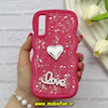 قاب گوشی Galaxy S21 FE سامسونگ سیلیکونی Solid منحنی قلبی Love رزینی برجسته سرخابی کد 81371