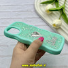 قاب گوشی iPhone 11 آیفون سیلیکونی Solid منحنی قلبی Love رزینی برجسته سبزآبی کد 81291