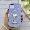 قاب گوشی iPhone 11 آیفون سیلیکونی Solid منحنی قلبی Love رزینی برجسته یاسی کد 81292