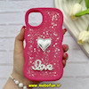 قاب گوشی iPhone 11 آیفون سیلیکونی Solid منحنی قلبی Love رزینی برجسته سرخابی کد 81295