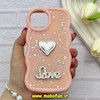 قاب گوشی iPhone 11 Pro آیفون سیلیکونی Solid منحنی قلبی Love رزینی برجسته گلبهی کد 81298