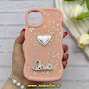قاب گوشی iPhone 11 Pro Max آیفون سیلیکونی Solid منحنی قلبی Love رزینی برجسته گلبهی کد 81304