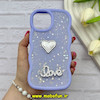 قاب گوشی iPhone 12 Pro Max آیفون سیلیکونی Solid منحنی قلبی Love رزینی برجسته یاسی کد 81311