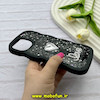 قاب گوشی iPhone 12 Pro Max آیفون سیلیکونی Solid منحنی قلبی Love رزینی برجسته مشکی کد 81313
