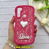 قاب گوشی Redmi Note 8 / Redmi Note 8 2021 شیائومی سیلیکونی Solid منحنی قلبی Love رزینی برجسته سرخابی کد 81348