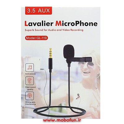 میکروفون یقه ای لاوالیر مدل Lavalier GL-119