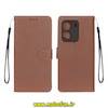 کیف گوشی Poco X7 Pro شیائومی مگنتی طرح چرم کتابی محافظ لنزدار بنددار قهوه ای کد 73518