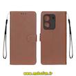 کیف گوشی Poco X7 Pro شیائومی مگنتی طرح چرم کتابی محافظ لنزدار بنددار قهوه ای کد 73518