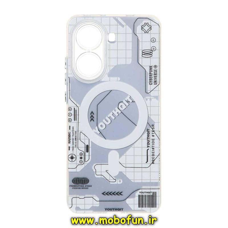 قاب گوشی Poco X7 Pro شیائومی So CooL اورجینال طرح مگ سیف محافظ لنزدار مدار تکنولوژی اسپرت نقره ای کد 73528