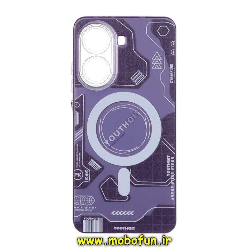 قاب گوشی Poco X7 Pro شیائومی So CooL اورجینال طرح مگ سیف محافظ لنزدار مدار تکنولوژی اسپرت بنفش کد 73529