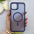 قاب گوشی iPhone 11 Pro Max آیفون متال کیس Metal اورجینال CASE PRO طرح پشت طلق مات دور سیلیکونی استندشو فلزی مگ سیف دار محافظ لنزدار رینگی سرمه ای کد E21-81463