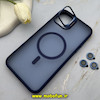 قاب گوشی iPhone 11 Pro Max آیفون متال کیس Metal اورجینال CASE PRO طرح پشت طلق مات دور سیلیکونی استندشو فلزی مگ سیف دار محافظ لنزدار رینگی سرمه ای کد E21-81463