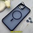 قاب گوشی iPhone 11 Pro Max آیفون متال کیس Metal اورجینال CASE PRO طرح پشت طلق مات دور سیلیکونی استندشو فلزی مگ سیف دار محافظ لنزدار رینگی سرمه ای کد E21-81463