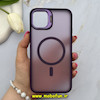 قاب گوشی iPhone 11 Pro Max آیفون متال کیس Metal اورجینال CASE PRO طرح پشت طلق مات دور سیلیکونی استندشو فلزی مگ سیف دار محافظ لنزدار رینگی بنفش کد E21-81464