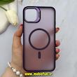 قاب گوشی iPhone 11 Pro Max آیفون متال کیس Metal اورجینال CASE PRO طرح پشت طلق مات دور سیلیکونی استندشو فلزی مگ سیف دار محافظ لنزدار رینگی بنفش کد E21-81464