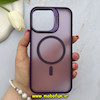 قاب گوشی iPhone 15 Pro Max آیفون متال کیس Metal اورجینال CASE PRO طرح پشت طلق مات دور سیلیکونی استندشو فلزی مگ سیف دار محافظ لنزدار رینگی بنفش کد E21-81467