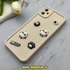 قاب گوشی Galaxy A05 سامسونگ سیلیکونی Solid عروسکی برجسته محافظ لنزدار طرح پاندا کیوت کرم کد 81072
