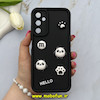 قاب گوشی Galaxy A05S سامسونگ سیلیکونی Solid عروسکی برجسته محافظ لنزدار طرح پاندا کیوت مشکی کد 81073