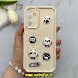 قاب گوشی Galaxy A15 سامسونگ سیلیکونی Solid عروسکی برجسته محافظ لنزدار طرح پاندا کیوت کرم کد 81080