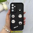 قاب گوشی Galaxy A25 سامسونگ سیلیکونی Solid عروسکی برجسته محافظ لنزدار طرح پاندا کیوت مشکی کد 81084