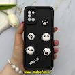 قاب گوشی Galaxy A31 سامسونگ سیلیکونی Solid عروسکی برجسته محافظ لنزدار طرح پاندا کیوت مشکی کد 81086