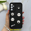 قاب گوشی Galaxy A34 سامسونگ سیلیکونی Solid عروسکی برجسته محافظ لنزدار طرح پاندا کیوت مشکی کد 81089