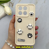 قاب گوشی Poco X6 Pro / Redmi K70E شیائومی سیلیکونی Solid عروسکی برجسته محافظ لنزدار طرح پاندا کیوت کرم کد 81107