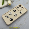 قاب گوشی Redmi 13C / Poco C65 شیائومی سیلیکونی Solid عروسکی برجسته محافظ لنزدار طرح پاندا کیوت کرم کد 81110