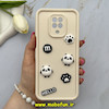 قاب گوشی Redmi Note 9S / Redmi Note 9 Pro شیائومی سیلیکونی Solid عروسکی برجسته محافظ لنزدار طرح پاندا کیوت کرم کد 81117