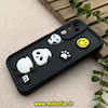 قاب گوشی Galaxy A15 سامسونگ سیلیکونی Solid عروسکی برجسته محافظ لنزدار طرح پاندا کیوت مشکی کد 81154