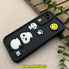 قاب گوشی Galaxy A34 سامسونگ سیلیکونی Solid عروسکی برجسته محافظ لنزدار طرح پاندا کیوت مشکی کد 81161
