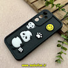 قاب گوشی Galaxy A55 سامسونگ سیلیکونی Solid عروسکی برجسته محافظ لنزدار طرح پاندا کیوت مشکی کد 81168