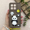 قاب گوشی Poco X6 Pro / Redmi K70E شیائومی سیلیکونی Solid عروسکی برجسته محافظ لنزدار طرح پاندا کیوت قهوه ای کد 81172