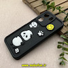 قاب گوشی Redmi 13C / Poco C65 شیائومی سیلیکونی Solid عروسکی برجسته محافظ لنزدار طرح پاندا کیوت مشکی کد 81175