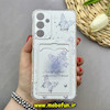 قاب گوشی Galaxy A16 سامسونگ ژله ای فانتزی ایربگ دار درجه یک جاکارتی دار محافظ لنزدار طرح پروانه کیوت کد 81578