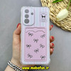 قاب گوشی Galaxy A36 سامسونگ ژله ای فانتزی ایربگ دار درجه یک جاکارتی دار محافظ لنزدار طرح پاپیون کیوت کد 81612