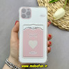 قاب گوشی iPhone 11 Pro Max آیفون ژله ای فانتزی ایربگ دار درجه یک جاکارتی دار محافظ لنزدار طرح قلب و پاپیون کیوت کد 81654