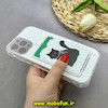 قاب گوشی iPhone 12 Pro Max آیفون ژله ای فانتزی ایربگ دار درجه یک جاکارتی دار محافظ لنزدار طرح گربه کیوت کد 81671